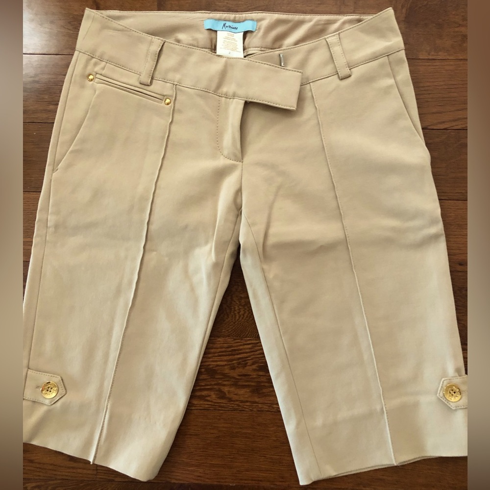 Marciano - Khaki cropped dress shorts - Size 2